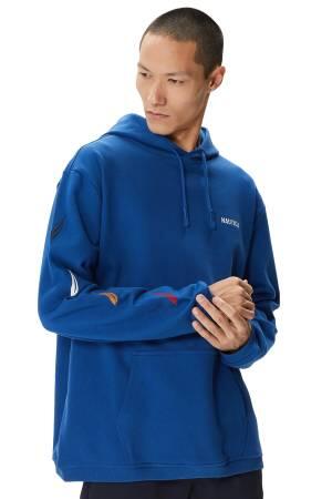 Nautica Erkek SweatShirt - K37261T Mavi - Thumbnail