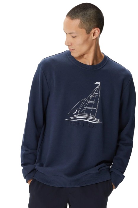 Nautica - Nautica Erkek SweatShirt - K37603T Lacivert