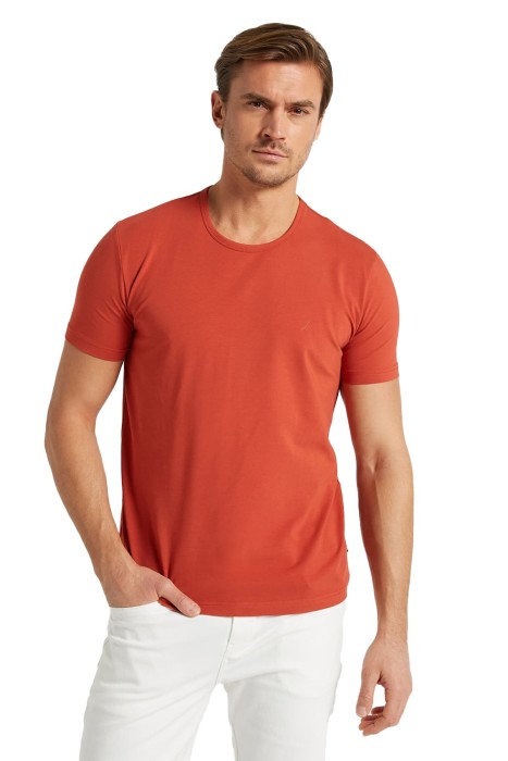 Nautica Erkek T-Shirt - V15128T Açık Turuncu