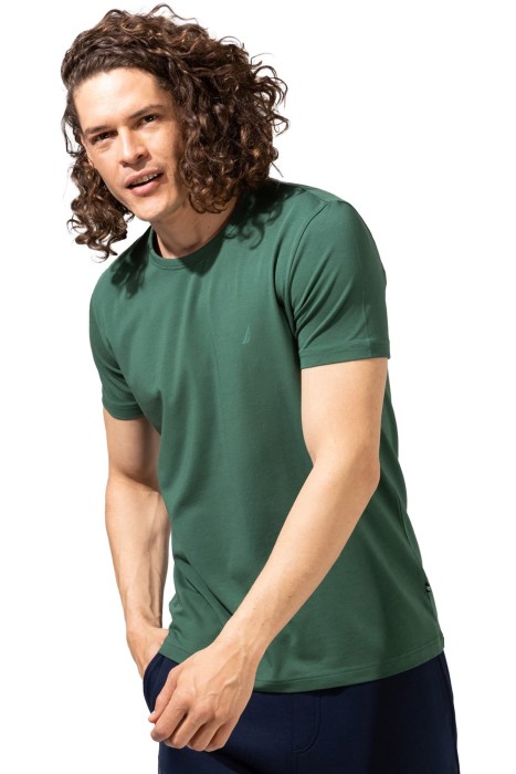 Nautica - Nautica Erkek T-Shirt - V15128T Yeşil