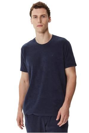 Nautica Erkek T-Shirt - V35004T Lacivert - Thumbnail