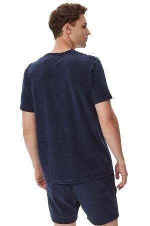 Nautica Erkek T-Shirt - V35004T Lacivert - Thumbnail