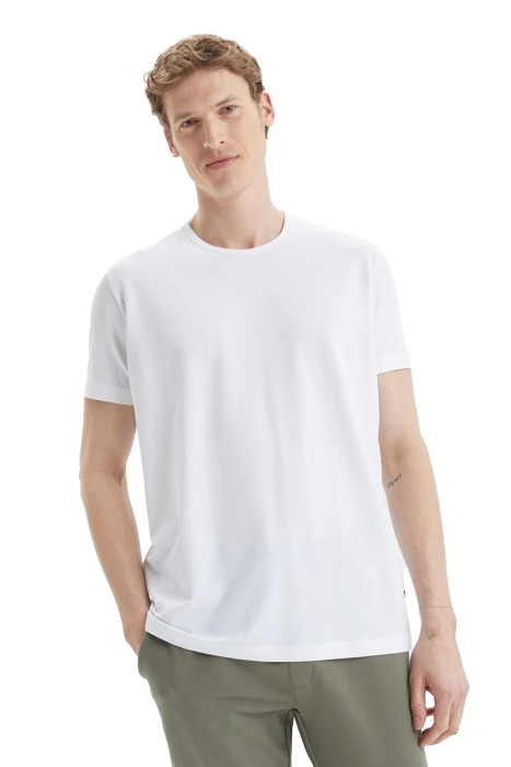 Nautica - Nautica Erkek T-Shirt - V35009T Beyaz