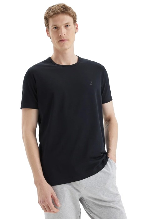 Nautica - Nautica Erkek T-Shirt - V35009T Siyah