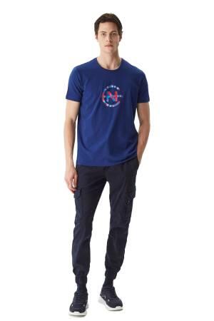 Nautica Erkek T-Shirt - V35014T Lacivert - Thumbnail