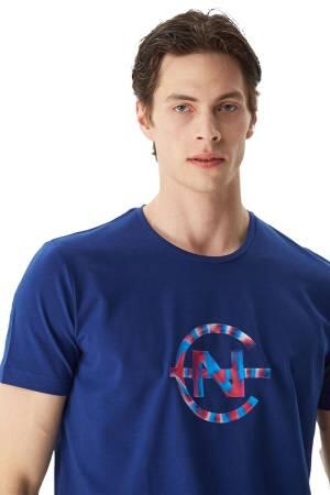 Nautica Erkek T-Shirt - V35014T Lacivert - Thumbnail