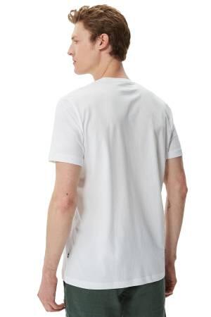 Nautica Erkek T-Shirt - V35025T Beyaz - Thumbnail