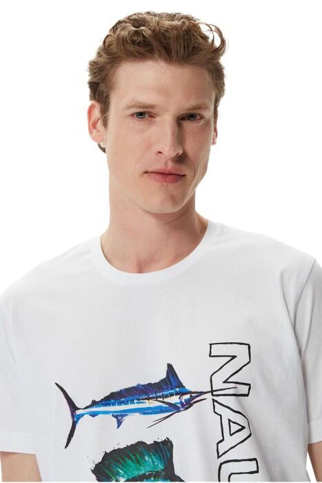 Nautica Erkek T-Shirt - V35025T Beyaz