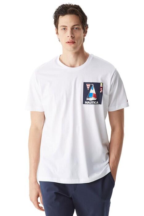 Nautica Erkek T-Shirt - V35434T Beyaz - 1