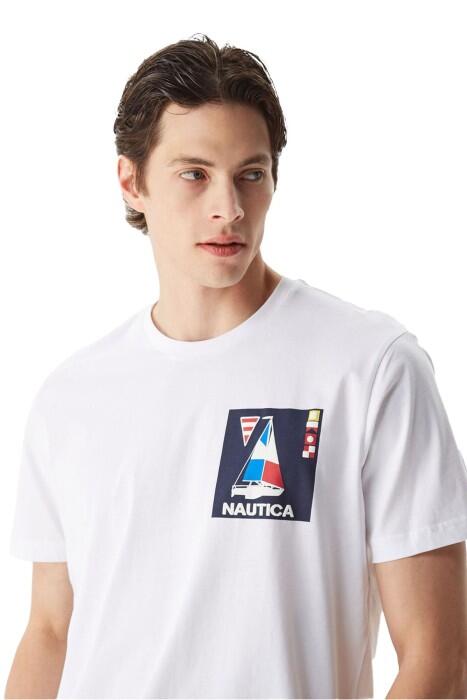 Nautica Erkek T-Shirt - V35434T Beyaz - 3