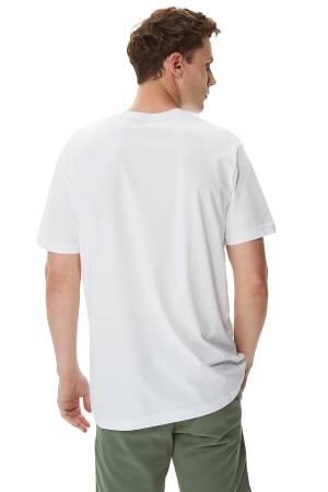 Nautica Erkek T-Shirt - V35447T Beyaz - Thumbnail