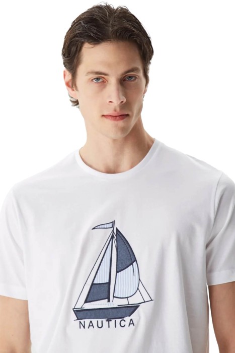 Nautica Erkek T-Shirt - V35481T Beyaz