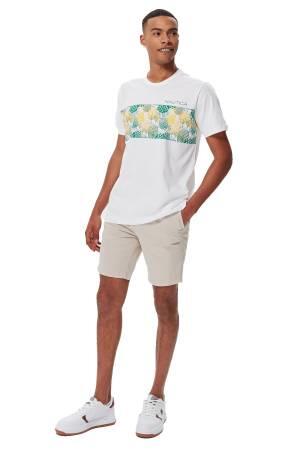 Nautica Erkek T-Shirt -V35503T Beyaz - Thumbnail