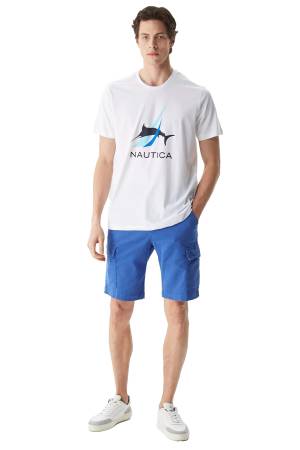 Nautica Erkek T-Shirt - V35504T Beyaz - Thumbnail