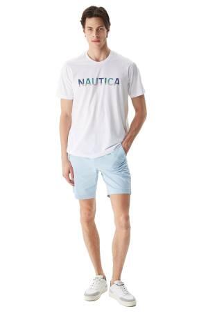 Nautica Erkek T-Shirt - V35506T Beyaz - Thumbnail
