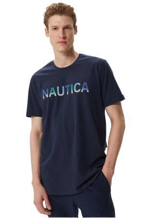 Nautica Erkek T-Shirt - V35506T Lacivert - Thumbnail