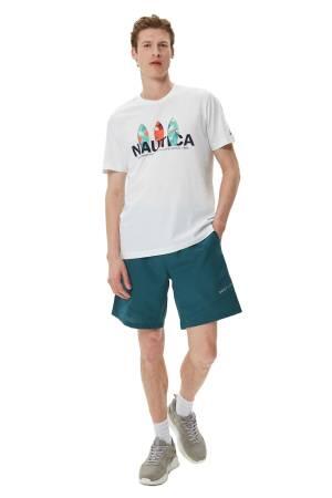 Nautica Erkek T-Shirt - V35508T Beyaz - Thumbnail