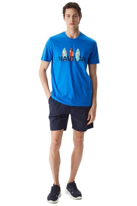 Nautica Erkek T-Shirt - V35508T Saks Mavisi