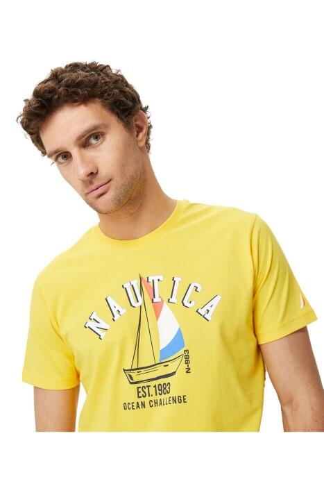 Nautica Erkek T-Shirt - V35516T Sarı