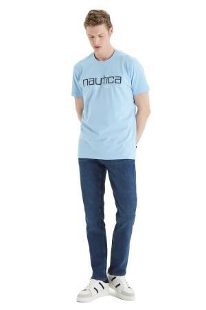 Nautica Erkek T-Shirt - V35527T Açık Mavi - Thumbnail