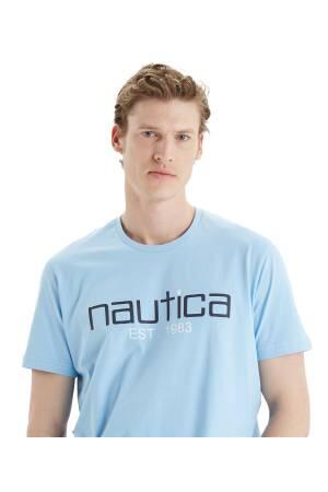 Nautica Erkek T-Shirt - V35527T Açık Mavi - Thumbnail