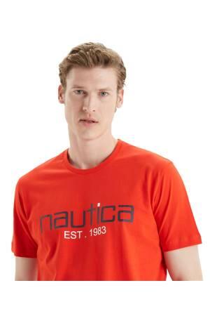 Nautica Erkek T-Shirt - V35527T Kırmızı - Thumbnail