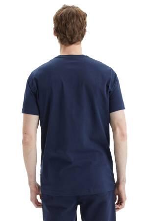 Nautica Erkek T-Shirt - V35527T Lacivert - Thumbnail
