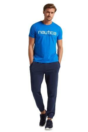 Nautica Erkek T-Shirt - V35527T Saks Mavisi - Thumbnail