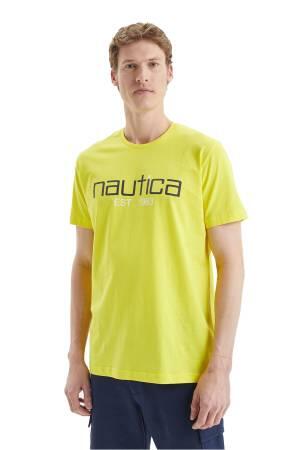 Nautica Erkek T-Shirt - V35527T Sarı - Thumbnail
