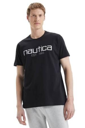 Nautica Erkek T-Shirt - V35527T Siyah - Thumbnail