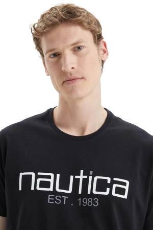 Nautica Erkek T-Shirt - V35527T Siyah - Thumbnail