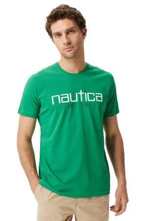 Nautica Erkek T-Shirt - V35527T Yeşil - Thumbnail