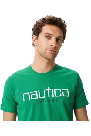 Nautica Erkek T-Shirt - V35527T Yeşil - Thumbnail