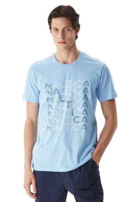 Nautica Erkek T-Shirt - V35528T Açık Mavi