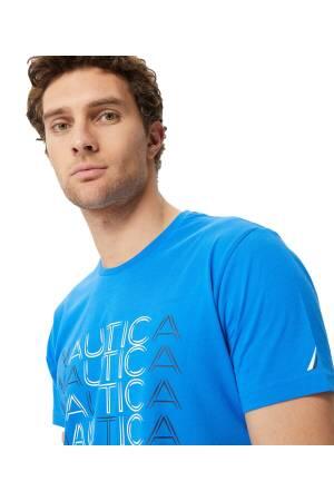 Nautica Erkek T-Shirt - V35528T Saks Mavisi - Thumbnail