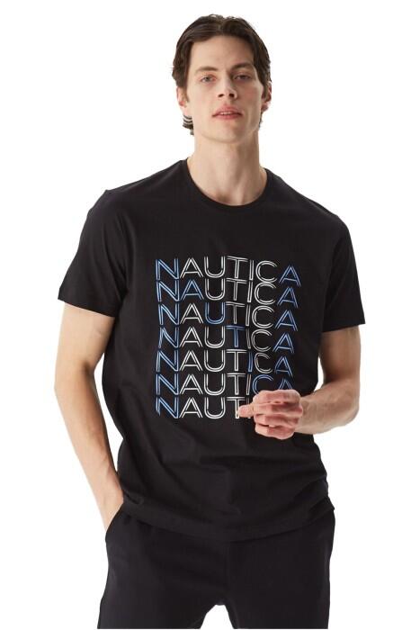 Nautica - Nautica Erkek T-Shirt - V35528T Siyah