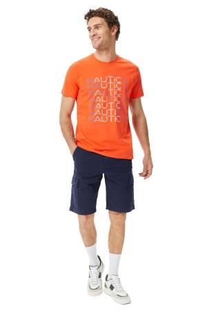 Nautica Erkek T-Shirt - V35528T Turuncu - Thumbnail