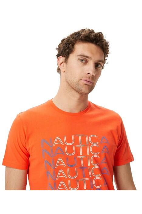 Nautica Erkek T-Shirt - V35528T Turuncu