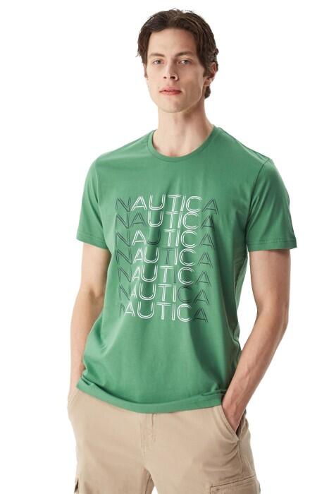 Nautica - Nautica Erkek T-Shirt - V35528T Yeşil