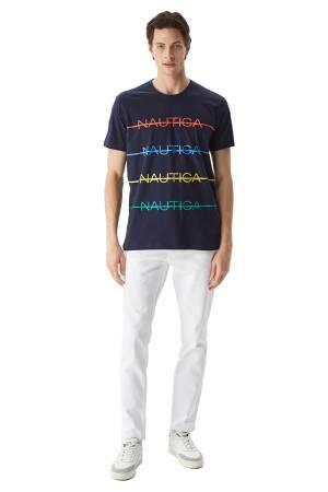 Nautica Erkek T-Shirt - V35530T Lacivert - Thumbnail
