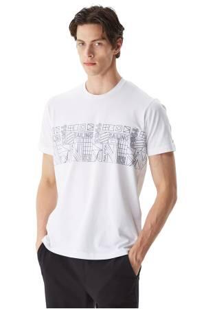 Nautica Erkek T-Shirt - V35541T Beyaz - Thumbnail