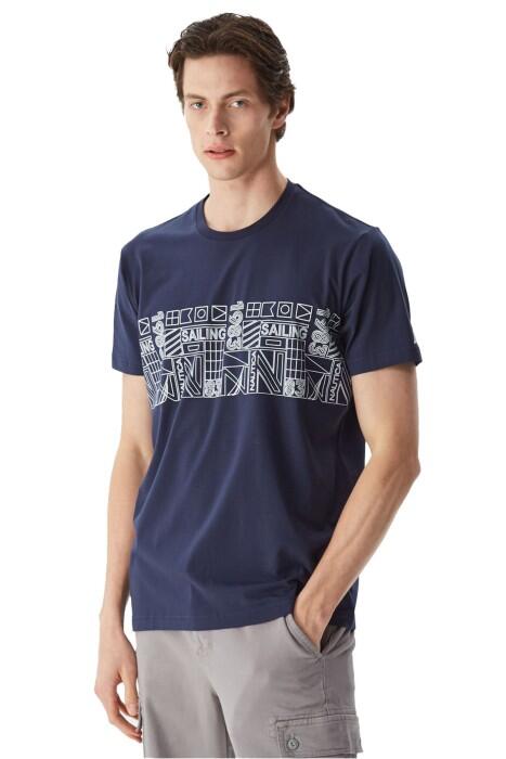 Nautica - Nautica Erkek T-Shirt - V35541T Lacivert