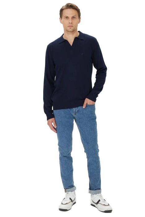 Nautica Erkek Triko Kazak - S37108T Lacivert - 3