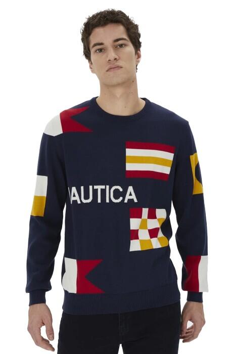 Nautica Erkek Triko Kazak - S37123T Lacivert - 1