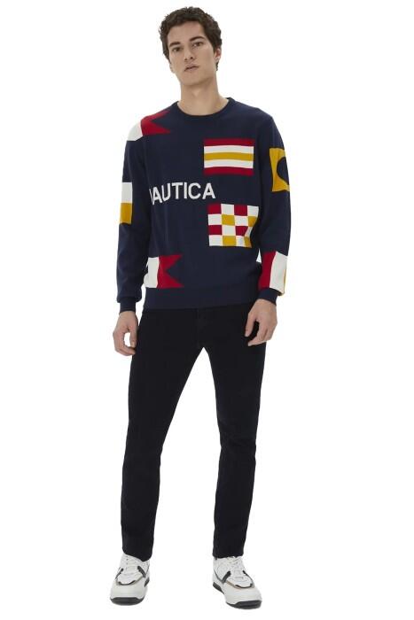 Nautica Erkek Triko Kazak - S37123T Lacivert - 3