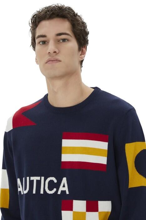 Nautica Erkek Triko Kazak - S37123T Lacivert - 4