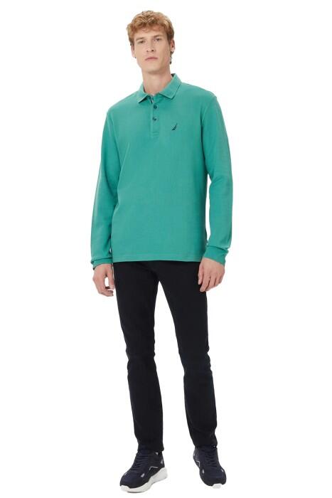 Nautica Erkek Uzun Kollu Polo T-Shirt - K37351T Yeşil - 3