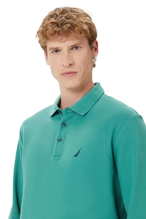 Nautica Erkek Uzun Kollu Polo T-Shirt - K37351T Yeşil - 4