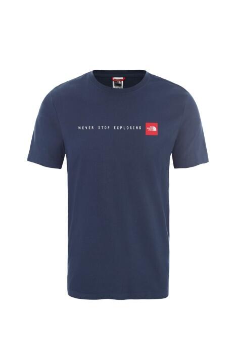 Never Stop Exploring Tee - Eu Erkek T-Shirt - NF0A2TX4 Mavi/Kırmızı - 1