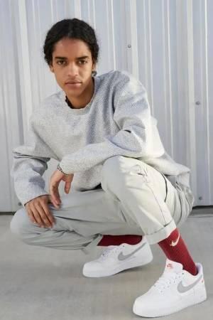 Nike Air Force 1'07 Triple Swoosh Erkek Spor Ayakkabı - FD0666 Beyaz - 5